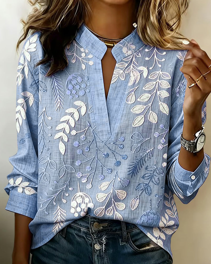 Botanical Print Blouse