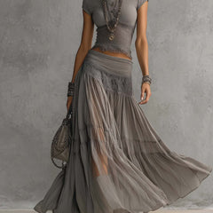 Milena | Grey Lace Set