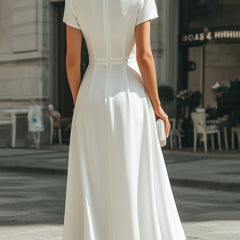 Celeste | Asymmetric Draped Midi Dress