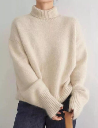 Turtleneck Dropped Shoulder Sweater