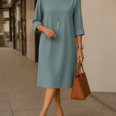 Tummy-Concealing Midi Dress