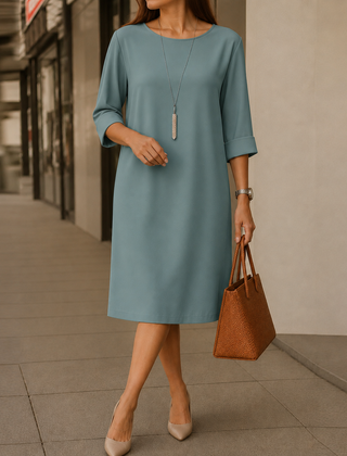 Tummy-Concealing Midi Dress