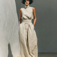 Zinnia | Sleeveless Top & Wide-Leg Pant Set