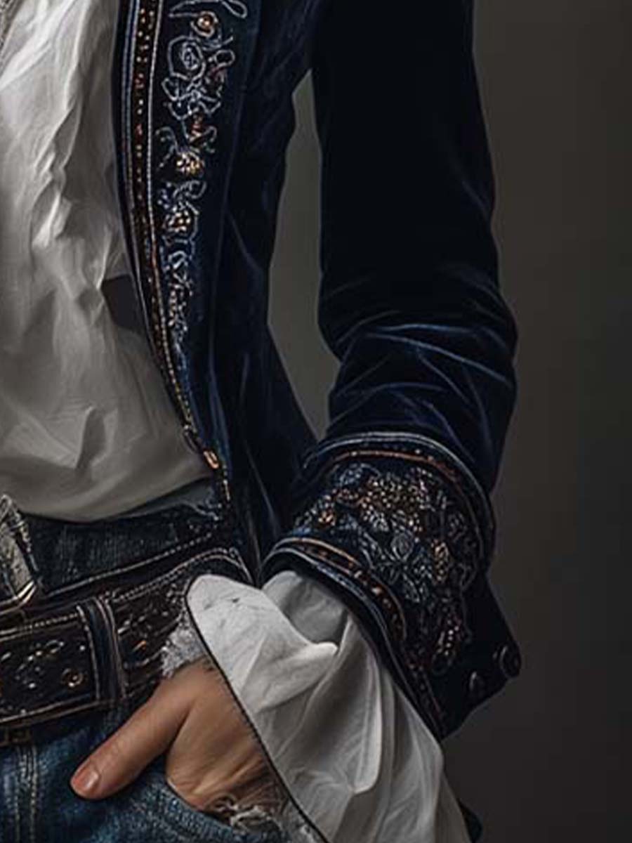 Embroidered Longline Jacket