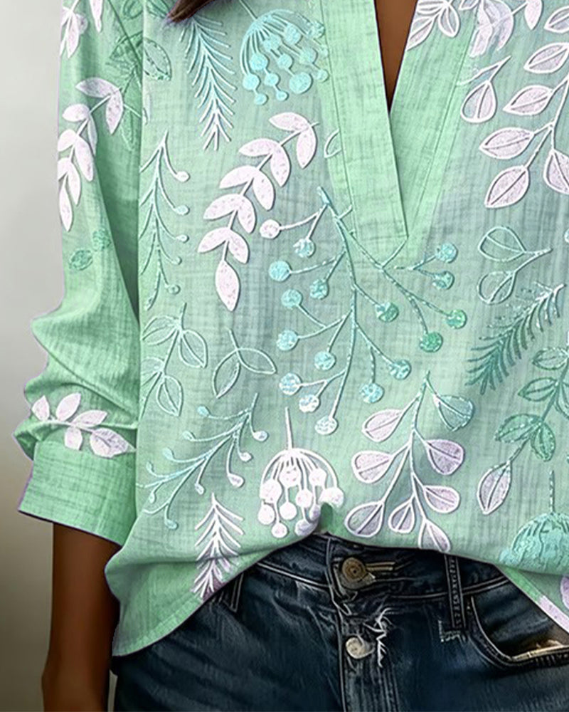 Botanical Print Blouse