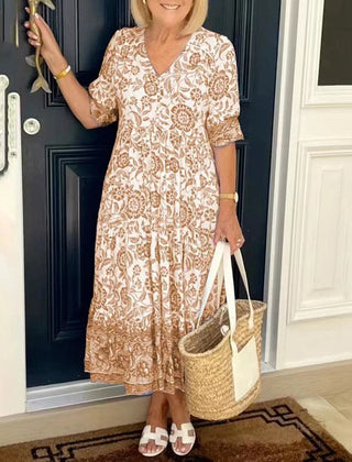 Keisha | Stylish Floral Dress with Sweetheart Neckline