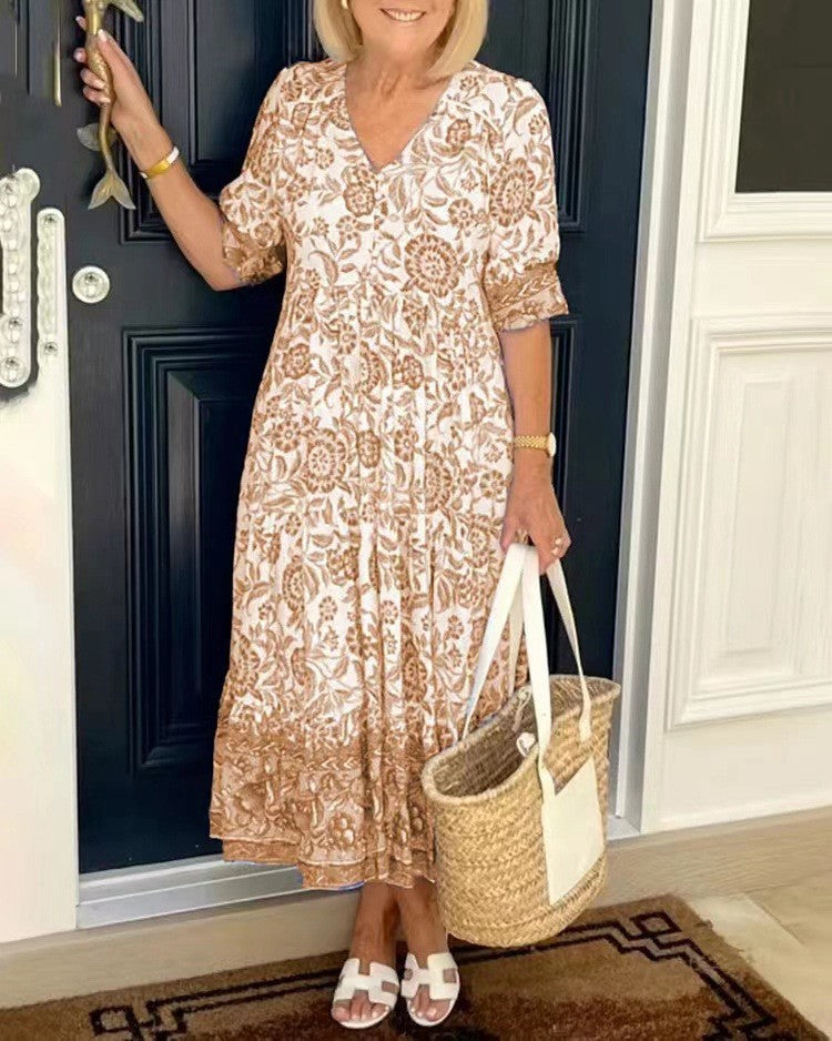 Keisha | Stylish Floral Dress with Sweetheart Neckline