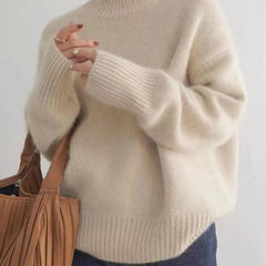 Turtleneck Dropped Shoulder Sweater