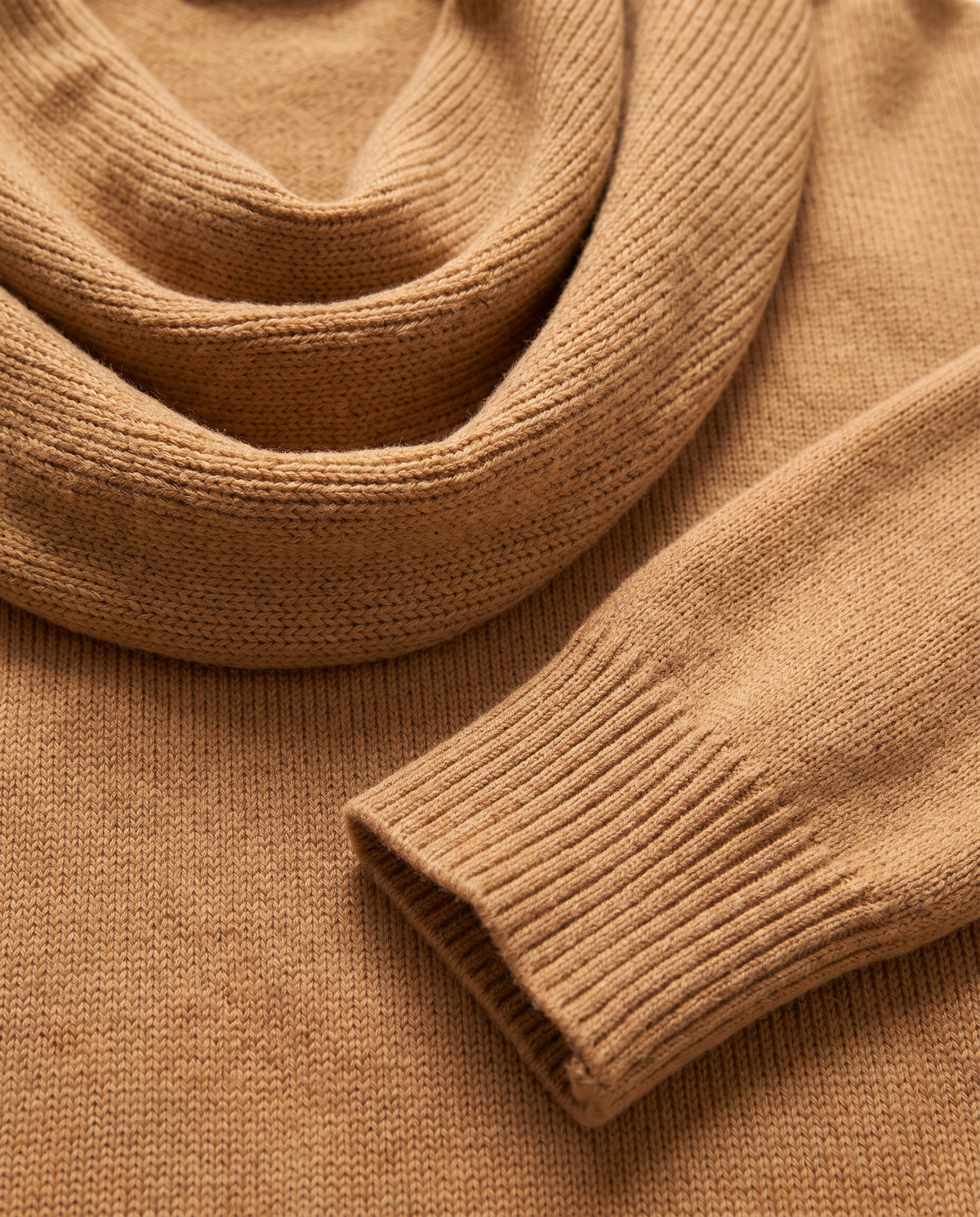 Barbara cowl neck sweater, close-up of the material