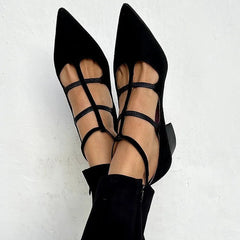 Pointed Heels with Straps