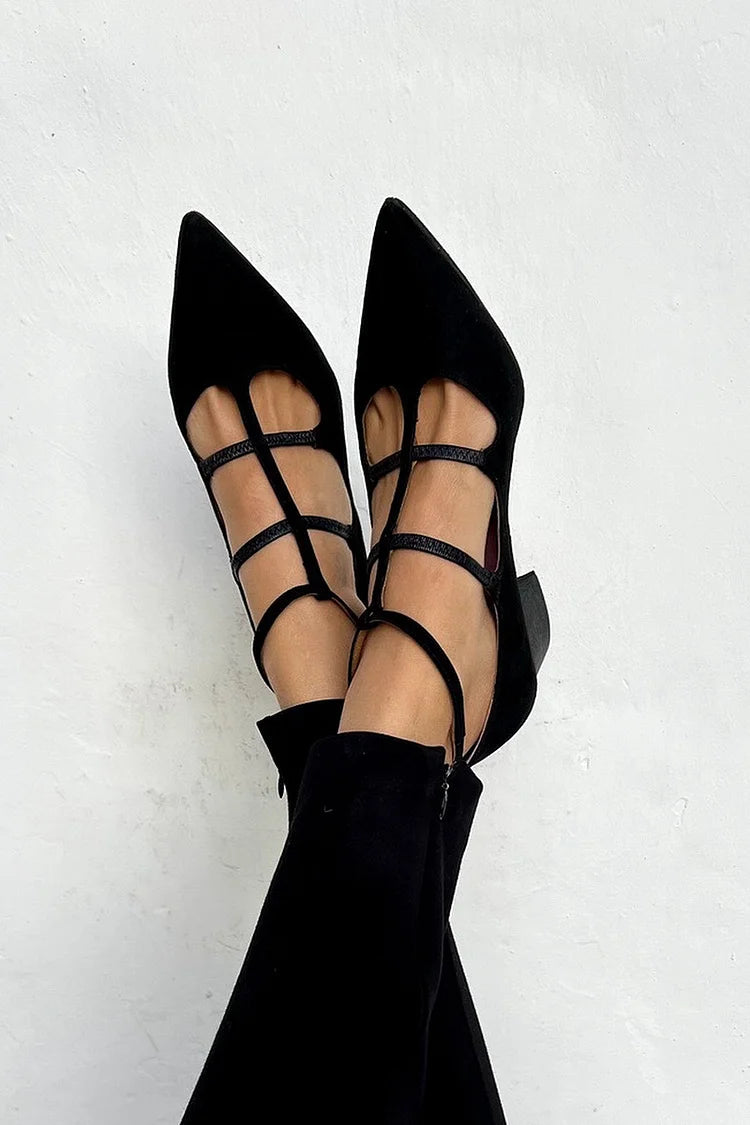 Pointed Heels with Straps