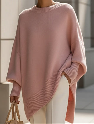 Oversized Draped Wide-Neck Sweater