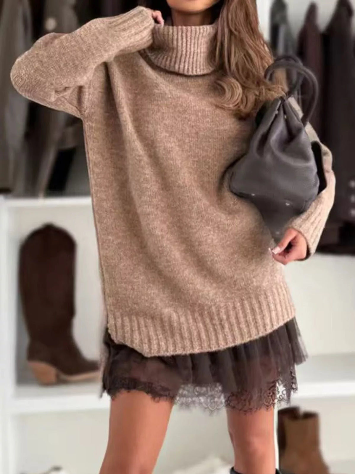 Turtleneck Oversized Sweater