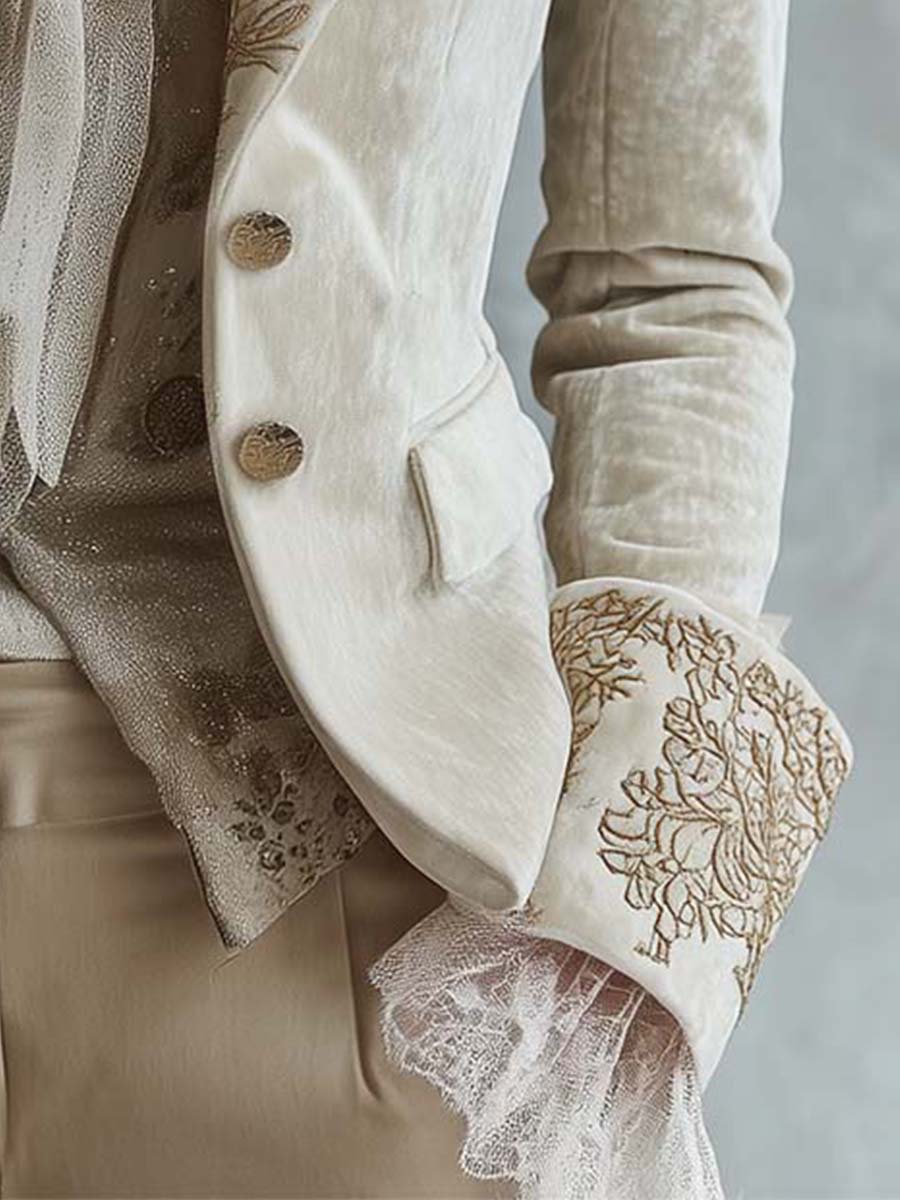 Embroidered Tailored Blazer