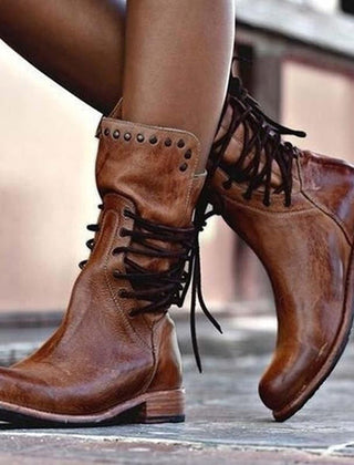Vintage Lace-Up Boots