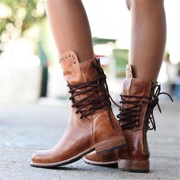 Vintage Lace-Up Boots