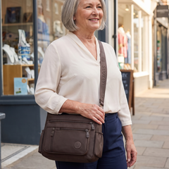 Iris everyday crossbody bag, worn