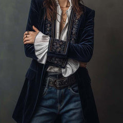 Embroidered Longline Jacket