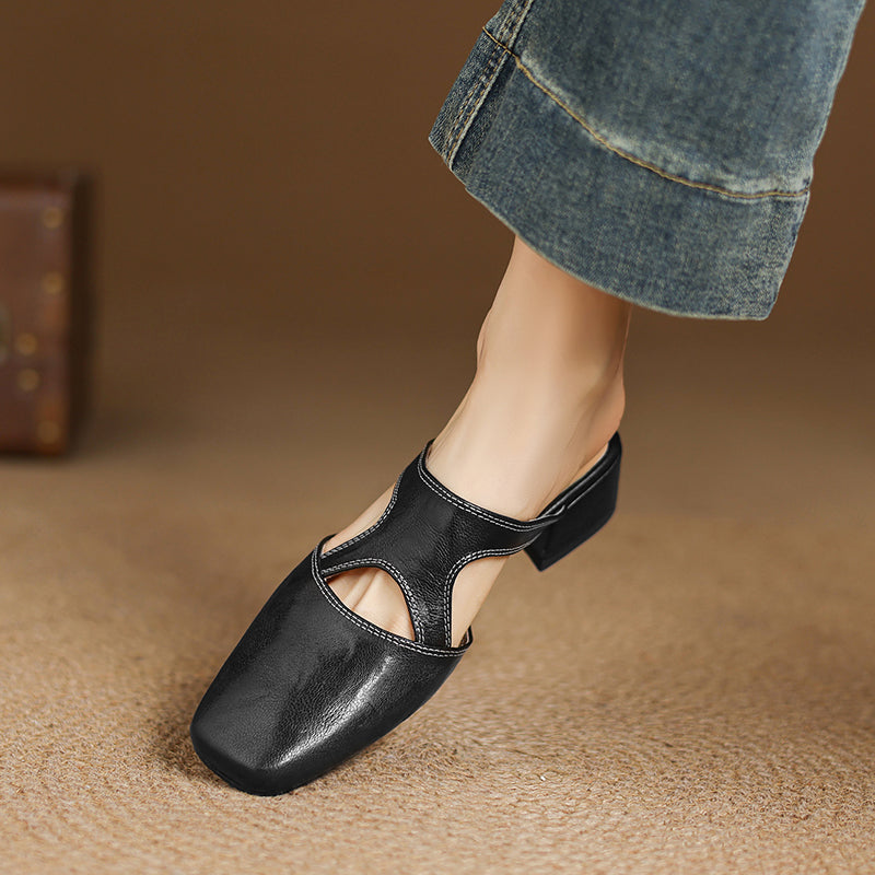 Genuine Leather Mules