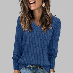 Comfy V-Neck Long Sleeve Top