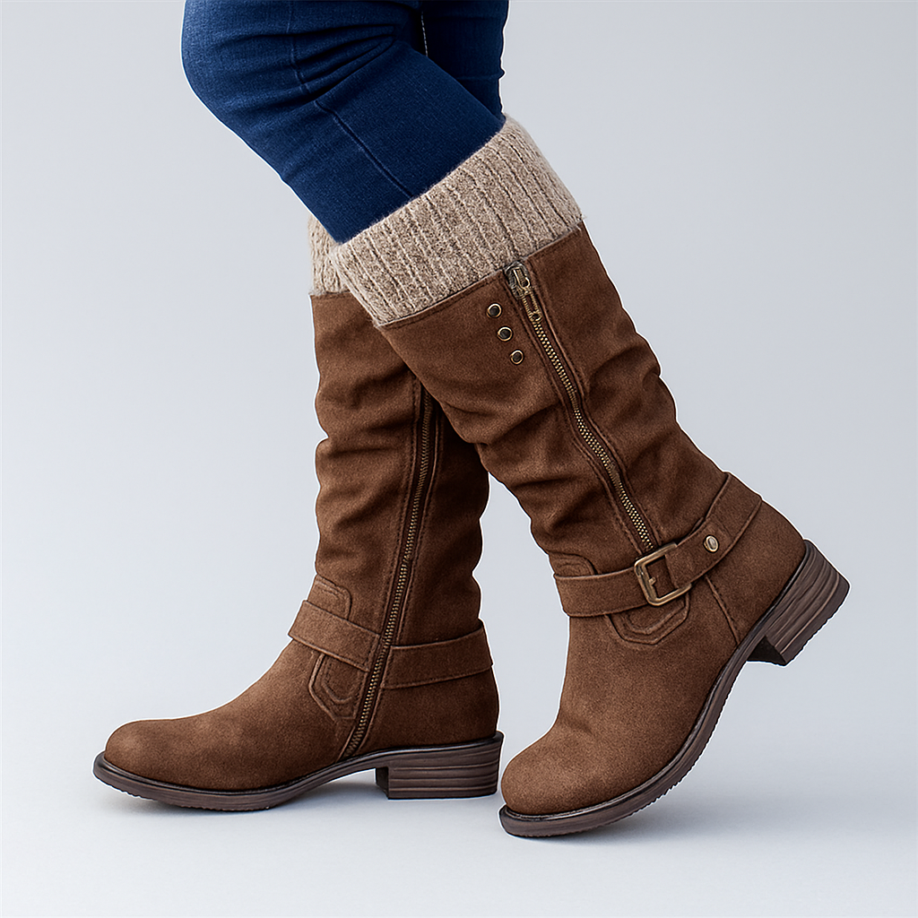 Elegant Supportive Buckle Boots