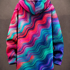 Vibrant Wave Hooded Jacket