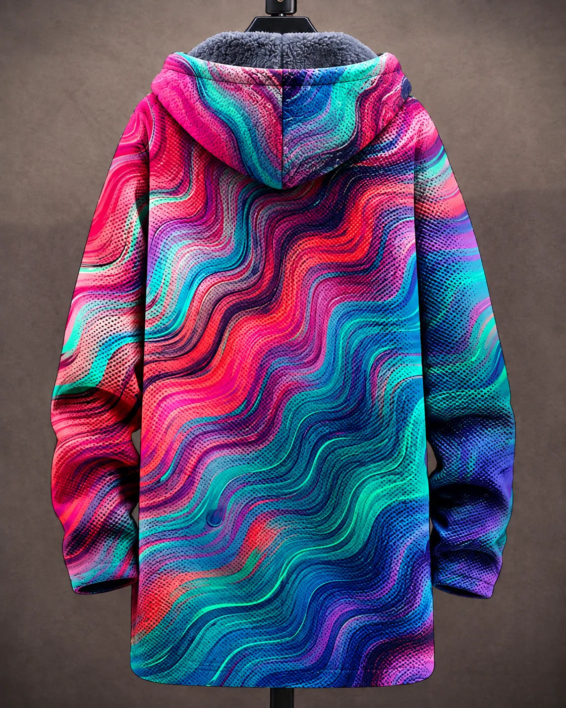Vibrant Wave Hooded Jacket