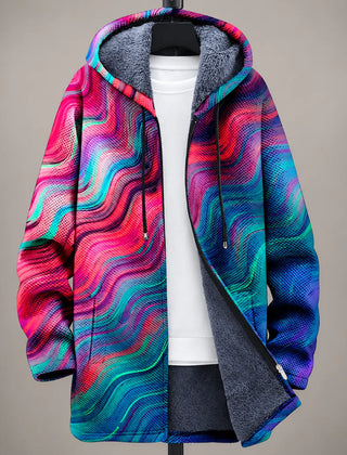 Vibrant Wave Hooded Jacket