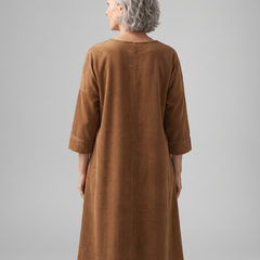 Amy corduroy midi dress, back view