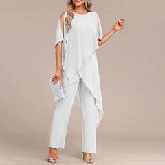 Round Neck Two-Piece Set