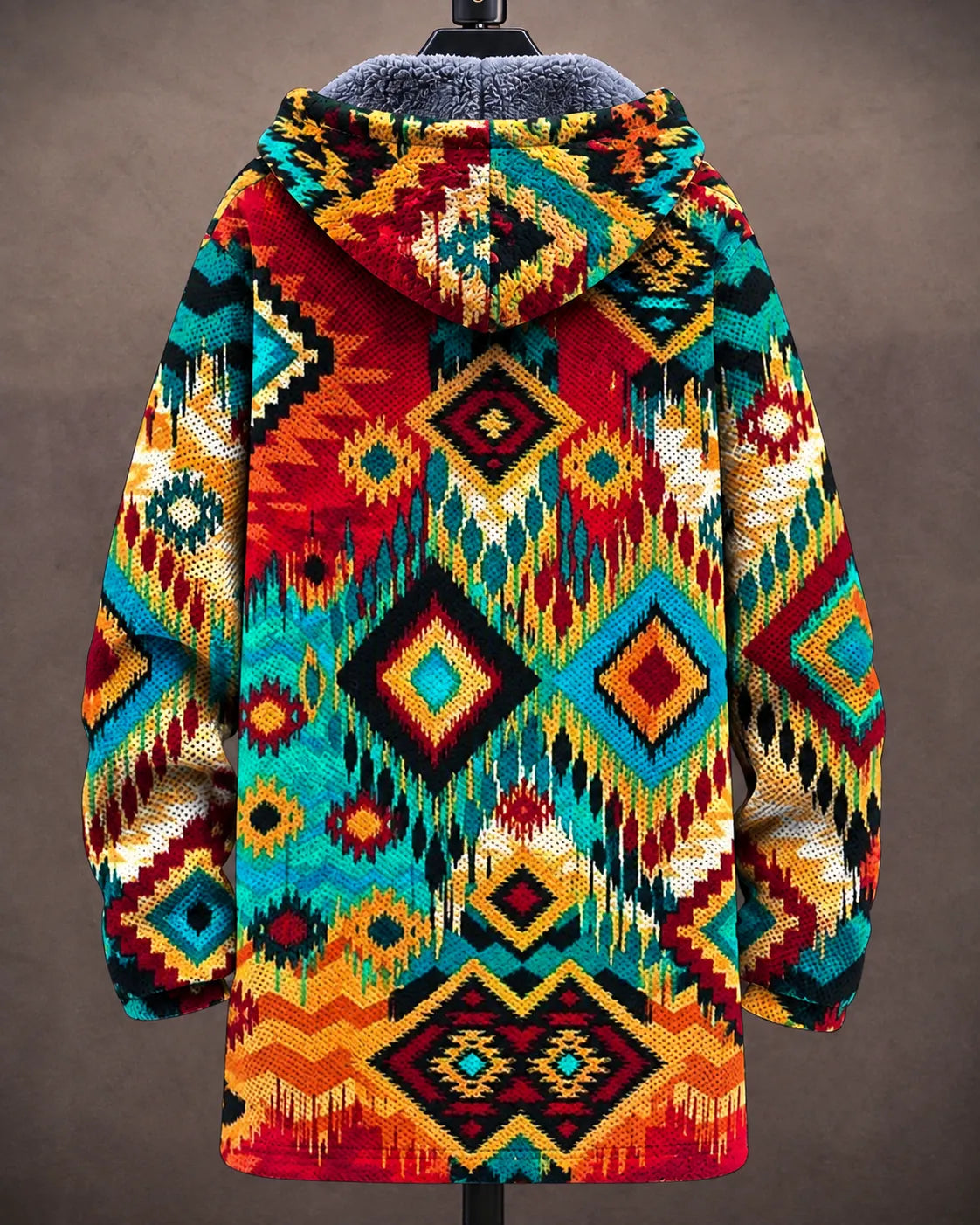 Vibrant Mosaic Hooded Jacket