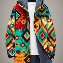 Vibrant Mosaic Hooded Jacket