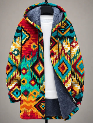 Vibrant Mosaic Hooded Jacket