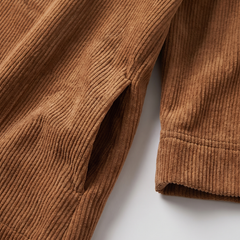 Amy corduroy midi dress, close-up of the corduroy and pocket
