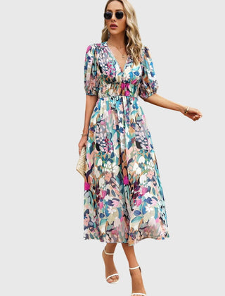 Flattering Floral Midi Dress