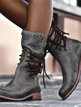 Vintage Lace-Up Boots