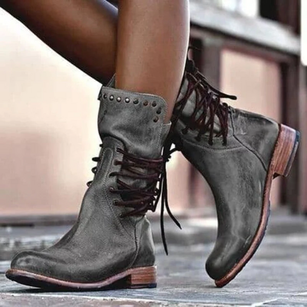 Vintage Lace-Up Boots