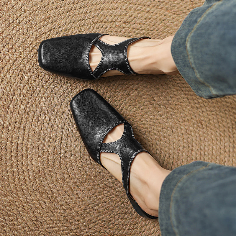 Genuine Leather Mules