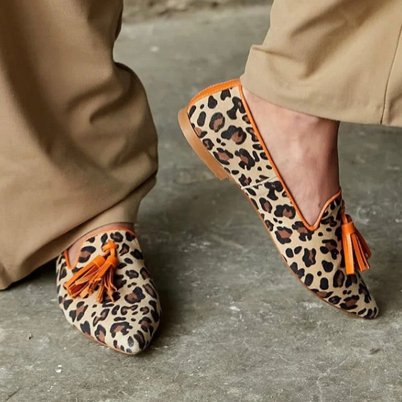 Leopard Penny Loafers