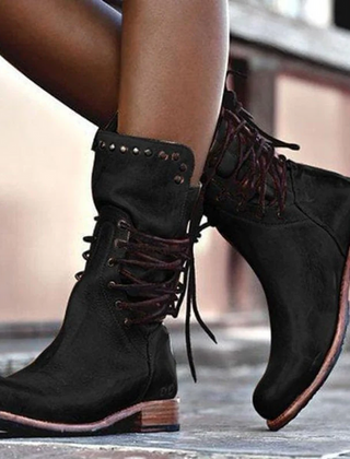 Vintage Lace-Up Boots