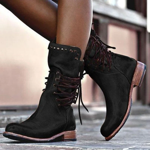 Vintage Lace-Up Boots