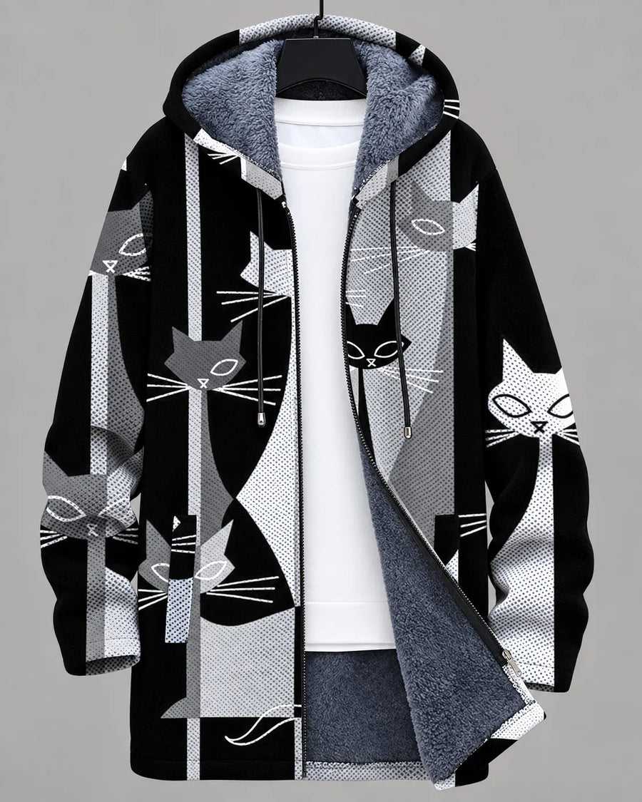 Modern Cats Hooded Jacket