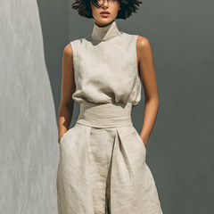 Zinnia | Sleeveless Top & Wide-Leg Pant Set