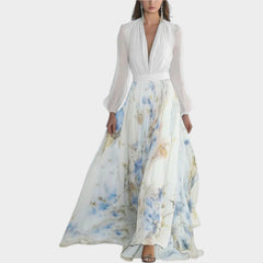Dress in Floral Chiffon