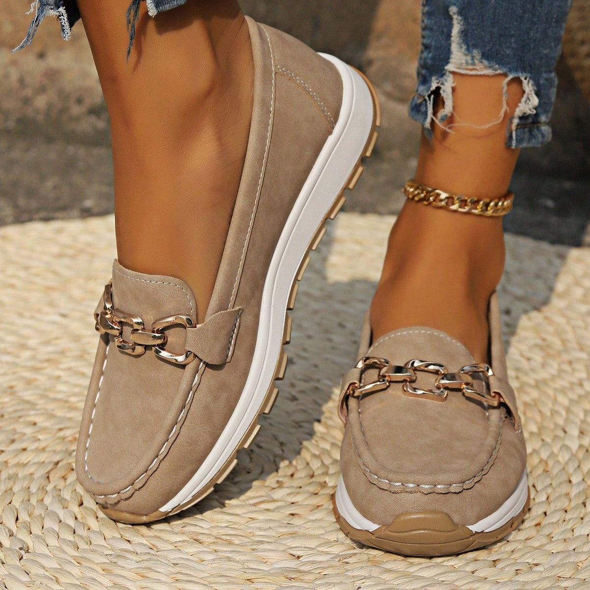 Orthopedic Flat Buckle Loafers