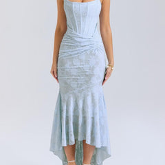 Lace Fishtail Midi Dress