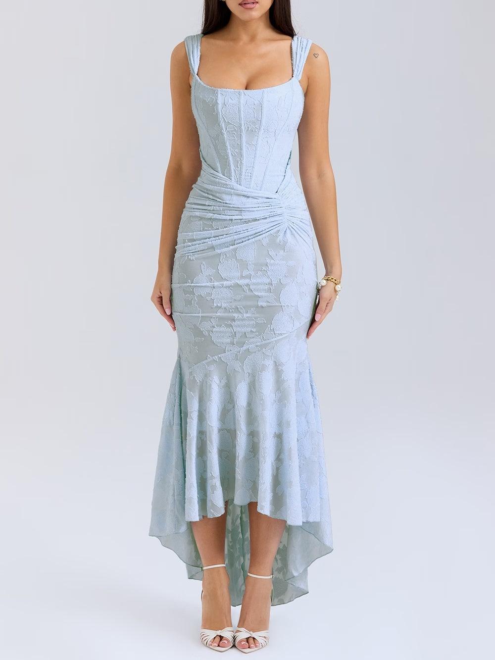 Lace Fishtail Midi Dress