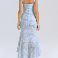 Lace Fishtail Midi Dress