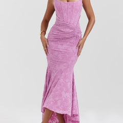 Lace Fishtail Midi Dress