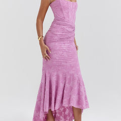 Lace Fishtail Midi Dress